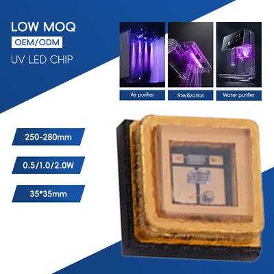 UV UVC 3535 Paket 265nm SMD Performa Tinggi SMD 100mA 150mA UVC LED Diode 1W 255nm 275nm Air Air Purifikasi