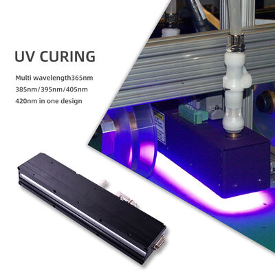 Umur Panjang AC220V 1200W Sistem UV LED Pengeringan 395nm Panjang 310mm Mesin Cetak 12w/cm2 0-12V Peredupan Offset Printer