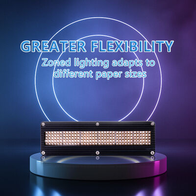 Umur Panjang AC220V 1200W Sistem UV LED Pengeringan 395nm Panjang 310mm Mesin Cetak 12w/cm2 0-12V Peredupan Offset Printer