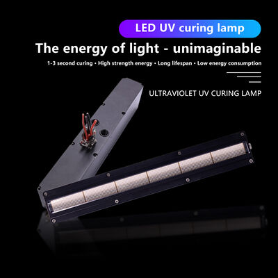 Umur Panjang AC220V 1200W Sistem UV LED Pengeringan 395nm Panjang 310mm Mesin Cetak 12w/cm2 0-12V Peredupan Offset Printer