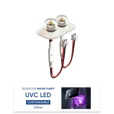 Efisiensi Tinggi Harga ECO UV UV-C DC12V UVC 275nm LED Modul 0.5W 40mA IP68 DC24V Air Air Purify 6-10mW