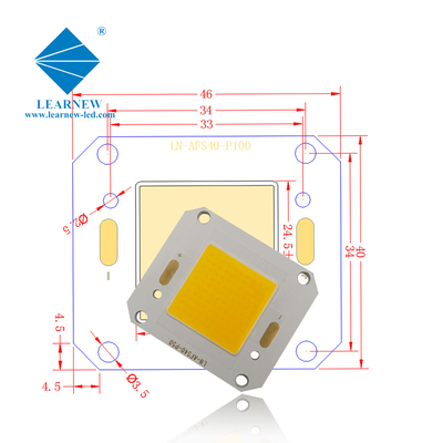 40X46MM Ukuran Cob Led Chip 4046 5500k Desain Ideal untuk lampu banjir 100w