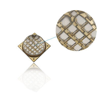 Chip COB LED UVA 100W 395nm 60-90 derajat untuk Pengawetan UV dengan Lensa Kaca Kuarsa