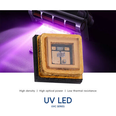 Chip UVC LED 0.5W 1W 3W LED Daya Tinggi 250nm 260nm 270nm 280nm Panjang Gelombang Sempit untuk Pengeringan & Sterilisasi