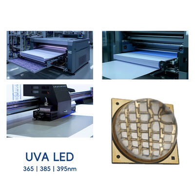 OEM ODM Sampel Gratis Daya Tinggi 100W 200W 300W UVA COB Chip LED UV 365nm 385nm 395nm 33500-120000mW Modul LED UV Curing